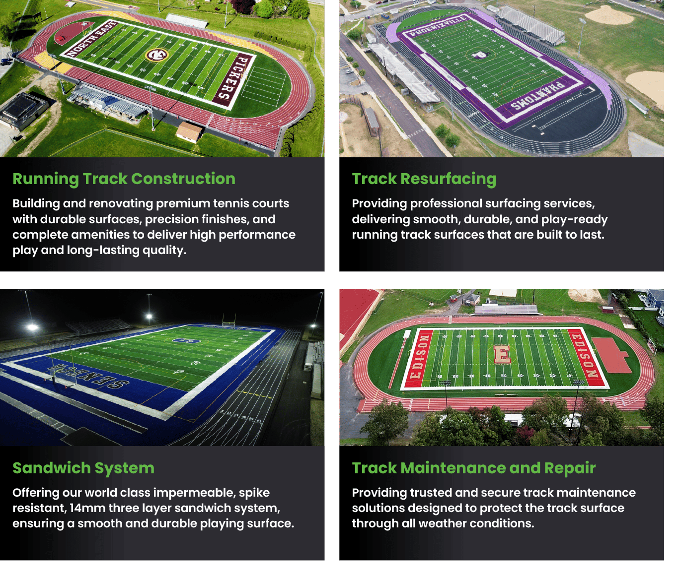 4 boxes Running Tracks